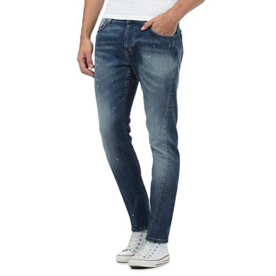 883 Police Blue mid wash sim fit jeans